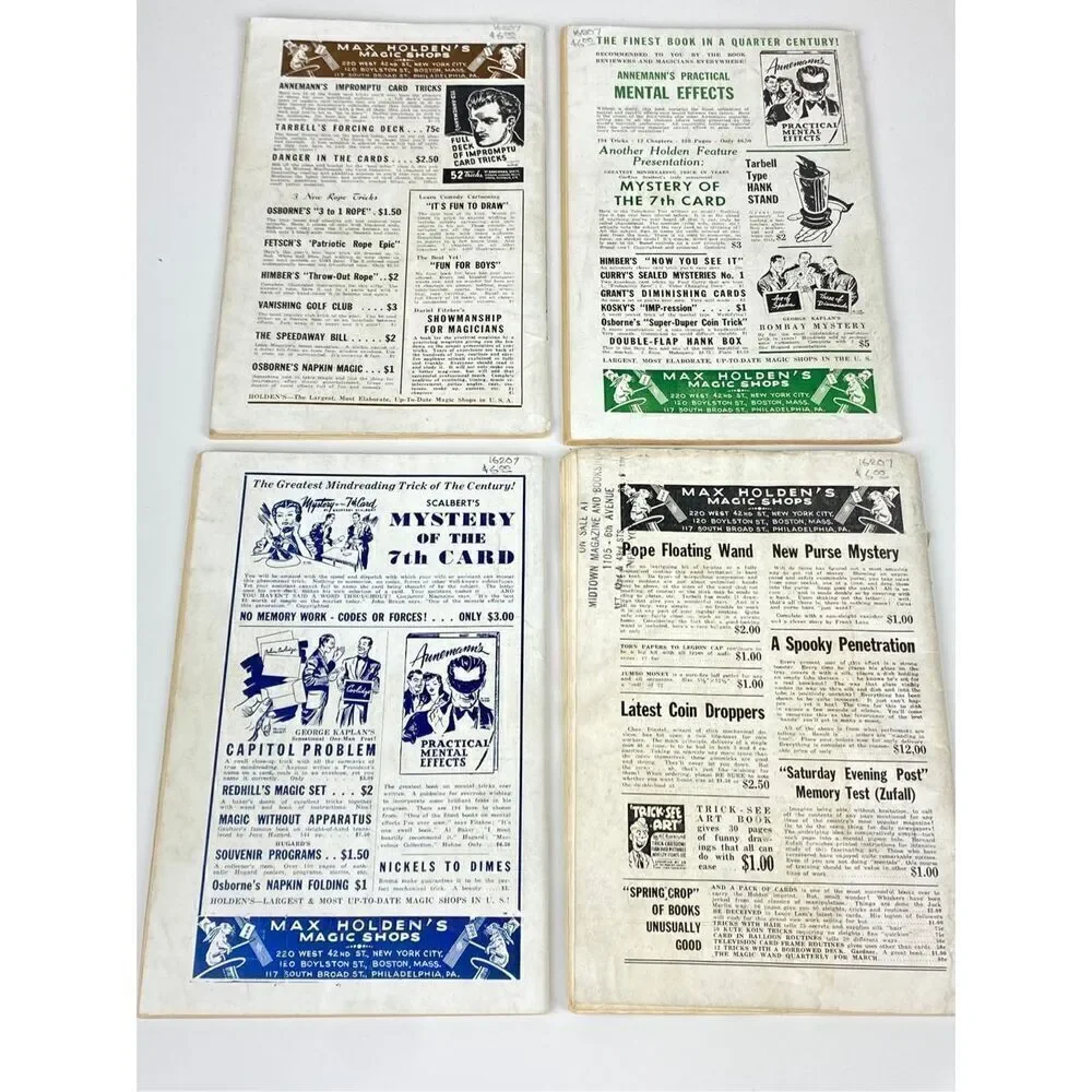Vtg 1940s Lot of 4 The Linking Ring Magazines Lt. Lee Allen Estes Guy Stanley DT